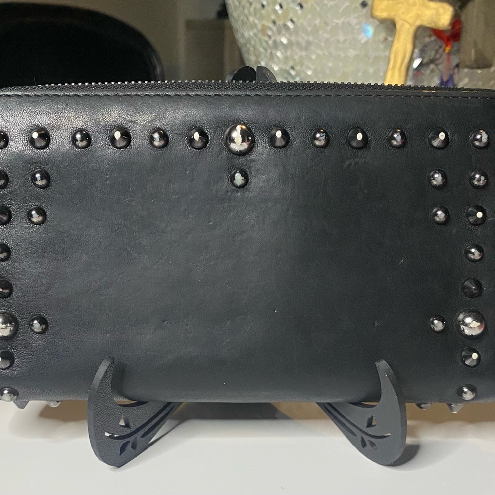 Jimmy Choo Black Studded Wallet